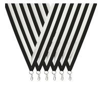 TROPHEES DES VAINQUEURS Lot de 50 Rubans Médaille Tour de Cou Noir Blanc 80 x 2,2 cm | Rubans pour Médailles et Récompenses Sportives | Tournois, Clubs, Écoles et Associations - R13A
