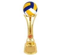 Trophées Trophée De Joueur D'équipe du Championnat De Volley-Ball Trophée d'honneur du Club De Volley-Ball Scolaire Trophée du Tournoi De Volleyball Ornements Souvenirs Coupes (Color : Gold, S : 11*
