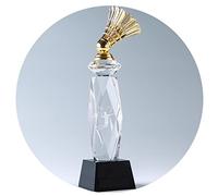 Trophées Trophée Spécial pour La Compétition De Badminton Trophée en Métal Cristal Clair Trophée du Prix Sportif du Badminton Étudiant Trophée du Champion Créatif Coupes