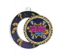 Trophy Monster Lot de 10 médailles Quiz Night de 60 mm avec rubans gratuits | Pour clubs et fêtes | Fabriqué à partir d'acrylique imprimé couleur de 3 mm d'épaisseur
