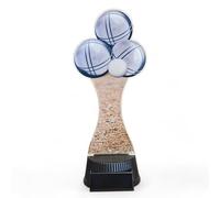 Trophy Monster Trophée de pétanque de Toronto - Taille : 190 mm - Pour clubs, événements et compétitions - Fabriqué à partir d'acrylique imprimé de 6 mm d'épaisseur