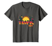 Tropic Like Its Hot Summer Fun Ananas Sun, Hawaïens T-Shirt, Enfant, Asphalte, 10 Ans