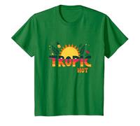 Tropic Like Its Hot Summer Fun Ananas Sun, Hawaïens T-Shirt, Enfant, Vert Kelly, 6 Ans