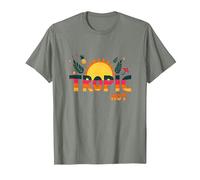 Tropic Like Its Hot Summer Fun Ananas Sun, Hawaïens T-Shirt, Homme, Vert Kaki chiné, L