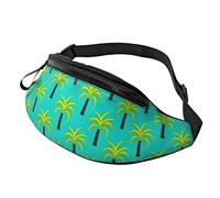 Tropic Palm Trees Casual Fanny Taille Pack pour Hommes Femmes Réglable Ceinture Taille Sac pour Voyager Randonnée Cyclisme Courir Festival Rave