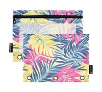 Tropic Rainbow Palms Perforatrice à 3 trous pour classeur à anneaux avec 3 anneaux pour fournitures de bureau