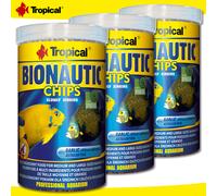 Tropical 3 x 1000 ML Bionautic Chips Pour Taille Medium Et Grand Seewasserfische