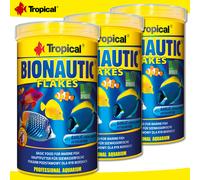 Tropical 3 x 1000 ML Bionautic Flakes Nourriture Complète pour Seewasserfische