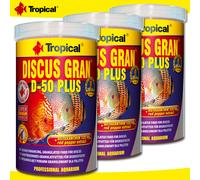 Tropical 3 x 1000 ML Discus Gran D-50 Plus Granulé Doublure de Couleur pour
