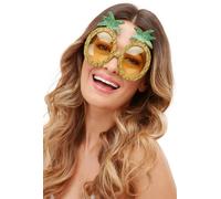 Tropical Ananas Paillette Lunettes Hawaïen Accessoire Déguisement Fête Lunettes