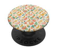 Tropical Banana Pattern Fruit Floral Beach Aesthetic PopSockets PopGrip Adhésif