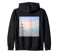 Tropical Beach Minimal Shoreline Pastel Paysage Sweat à Capuche