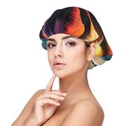 Tropical Beach Palm Tree Sunset Print Adulte Satin Bonnet de Coucher de Coucher de Coucher de Soleil Bonnet de Nuit Bonnet de Nuit en Satin Bonnet de Nuit pour Femme Homme Noir, noir, taille unique