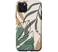 Tropical Botanical Beige Brown Exotic Minimalist Abstract Coque pour iPhone 11 Pro Max
