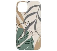 Tropical Botanical Beige Brown Exotic Minimalist Abstract Coque pour iPhone 14 Plus