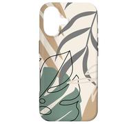 Tropical Botanical Beige Brown Exotic Minimalist Abstract Coque pour iPhone 17