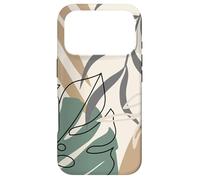 Tropical Botanical Beige Brown Exotic Minimalist Abstract Coque pour iPhone 17 Pro