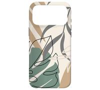 Tropical Botanical Beige Brown Exotic Minimalist Abstract Coque pour iPhone 17 Pro Max
