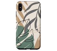 Tropical Botanical Beige Brown Exotic Minimalist Abstract Coque pour iPhone XS Max