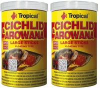 TROPICAL Cichlid & Arowana Large Sticks Nourriture pour Aquariophilie 250 ML (Lot de 2)