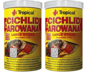 TROPICAL Cichlid & Arowana Large Sticks Nourriture pour Aquariophilie 250 ML (Lot de 2)