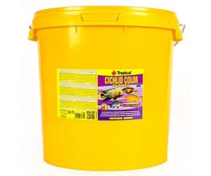 Tropical Cichlid Color Flakes 21L / 4kg - Nourriture pour cichlides, Riche en proteines et rehaussant la Couleur, Flocons