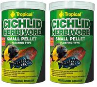 Tropical Cichlid Herbivore Small Pellet 1000ml / 360g - Nourriture pour cichlidés herbivores (Lot de 2)