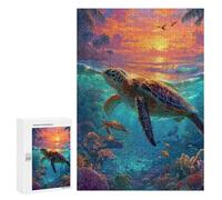 Tropical Coral Reef Sunset Puzzle 1000 Pièces Educa Jouet en Bois Cadeau Unique Décoration Intérieure Jeu Éducatif Challenge Toy Adultes Et Enfants À Partir De 14 Ans 300 PCS
