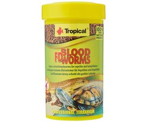 Tropical FD Blood Worms 100ml / 7g - vers de Sang lyophilisés Nourriture pour Reptiles et Amphibiens