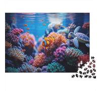 Tropical Fish 1000 Pièces Puzzle Recy oral Reef Senior Puzzles Jeu de Soirée Accessoires Developing Garçons et Fillesde Intelligence Éducatif Amusant 52x38cm/1000pièces