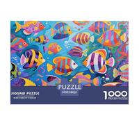 Tropical Fish Puzzle en Bois Imperméable DIY Puzzles De 1000 Pièces pour Adultes Défi Et Casse-tête Jeux Éducatifs