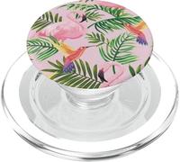 Tropical Flamingo Hummingbird Soft PopSockets PopGrip pour MagSafe