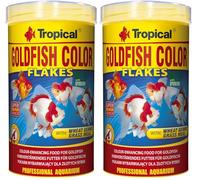 Tropical Goldfish Color 500ml / 100g - Nourriture rehaussant la Couleur pour Poissons Rouges (Lot de 2)