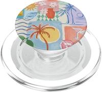 Tropical Heat Beachy Collage PopSockets PopGrip pour MagSafe