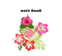 Tropical Hibiscus Floral Notebook: 120 Pages Blank Unlined Sketchbook, 6.125 x 9.25 in, Beautiful Pink and Red Flower Cover for Writing and Drawing