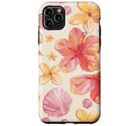 Tropical Hibiscus Seashells Summer Floral Pattern Coque pour iPhone 11 Pro Max
