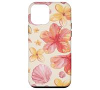 Tropical Hibiscus Seashells Summer Floral Pattern Coque pour iPhone 12 Mini