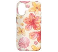 Tropical Hibiscus Seashells Summer Floral Pattern Coque pour iPhone 17