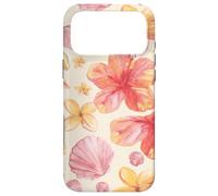 Tropical Hibiscus Seashells Summer Floral Pattern Coque pour iPhone 17 Pro Max