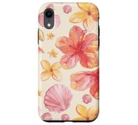 Tropical Hibiscus Seashells Summer Floral Pattern Coque pour iPhone XR