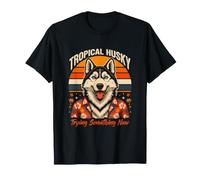 Tropical Husky Essayant Une Nouvelle Aventure T-Shirt