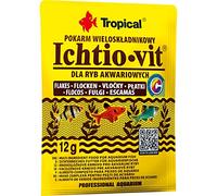 TROPICAL ICHTIO-VIT 12g - Nourriture Multi-ingrédients pour Poissons d'aquarium en Flocons