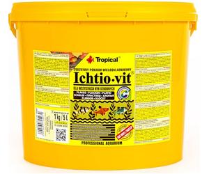 Tropical ICHTIO-VIT 5L / 1kg - Nourriture Multi-ingrédients pour Poissons d'aquarium en Flocons