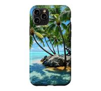 Tropical Island Hamac Palm Paradise Beach Landscape Coque pour iPhone 11 Pro