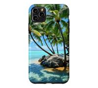 Tropical Island Hamac Palm Paradise Beach Landscape Coque pour iPhone 11 Pro Max