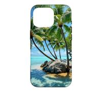 Tropical Island Hamac Palm Paradise Beach Landscape Coque pour iPhone 16 Pro