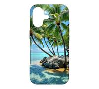 Tropical Island Hamac Palm Paradise Beach Landscape Coque pour iPhone 17