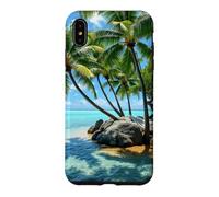 Tropical Island Hamac Palm Paradise Beach Landscape Coque pour iPhone XS Max