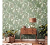 Tropical Jungle Papier Peint 39647-2 Palmier Feuilles Tissu Texturé Vinyle AS