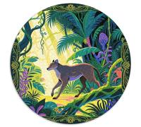 Tropical Jungle Puzzles 1000 Pièces Cadeau Unique Illustration Jeu Éducatif Défi Jouet À De Qualité Supérieure Peinture Art pour Adultes Et Enfants 1000pcs (67.5x67.5cm)